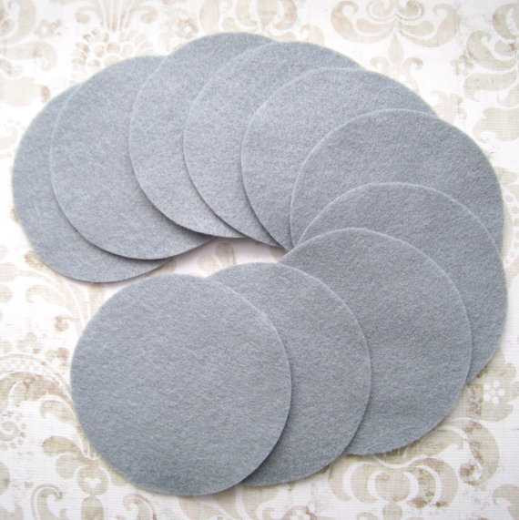 Gray Felt Circles