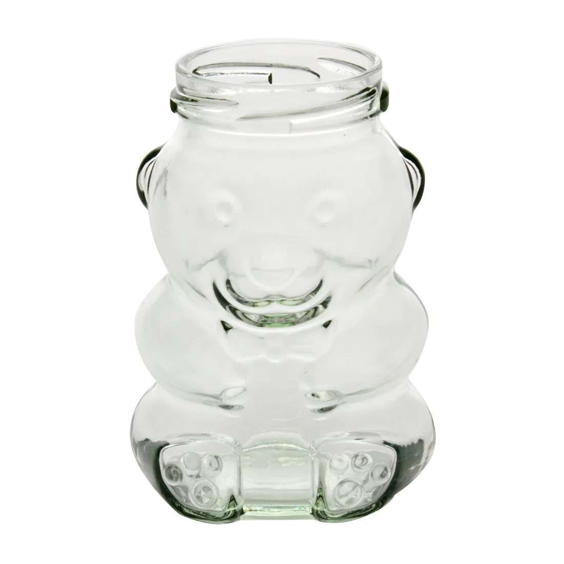 9 oz Glass Bear Jar with Plastisol Lined Lids | Unique Glass Jars