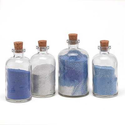 8.5 oz Boston Round Glass Bottle with Natural Cork, Glass or T-Bar Stopper (250 ml)