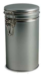 29 oz Brushed Tea Tin with Latch Lid | Tin Containers