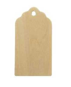 25 pcs Unfinished Fancy Wooden Gift Tag - Large