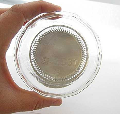 Set of 12, 6 oz Beveled Glass Jar with Black Lid (190 ml)