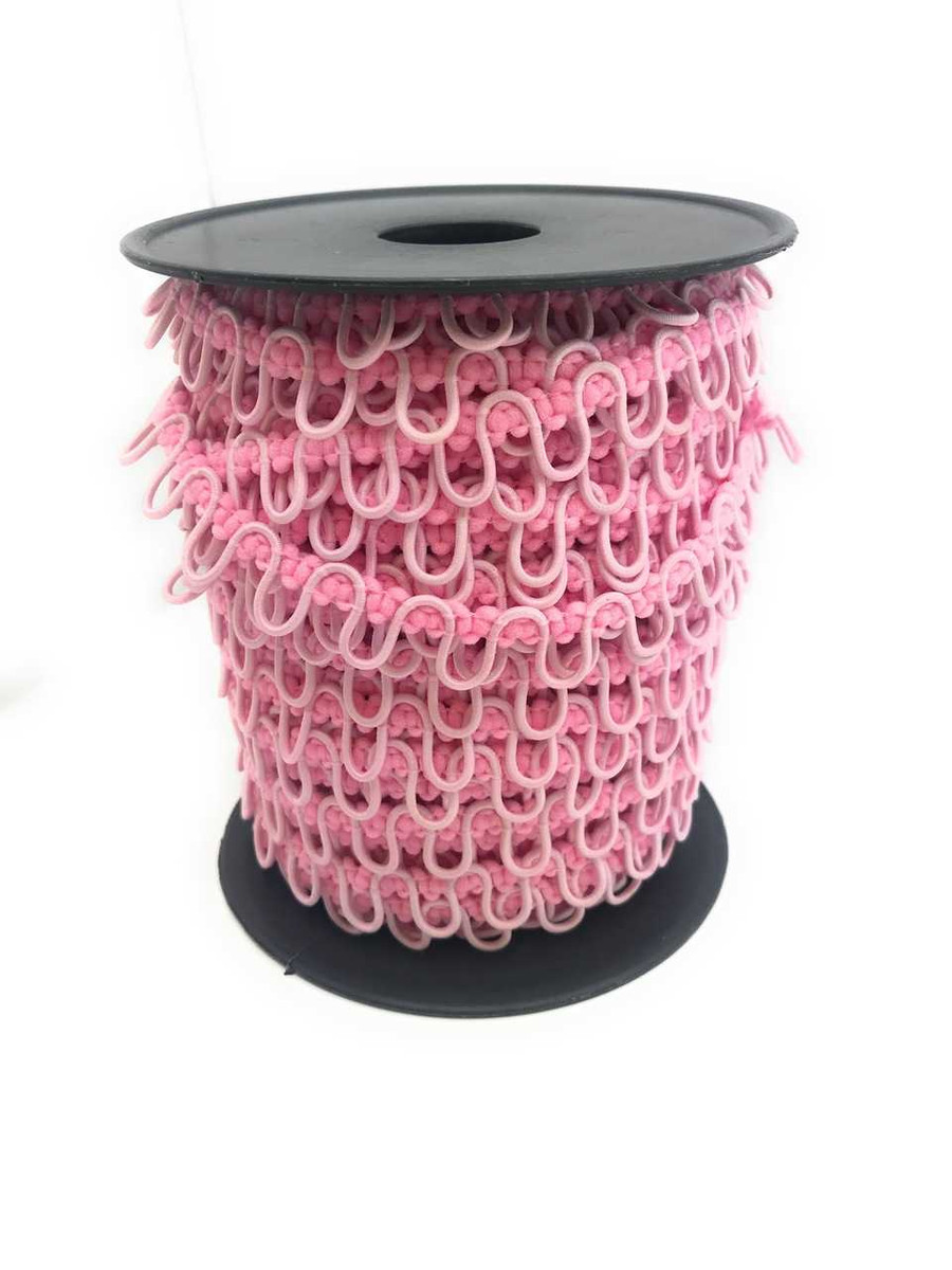 12" Red Violet, Fuchsia, Baby Pink Adjacent Elastic Bridal Button Loops