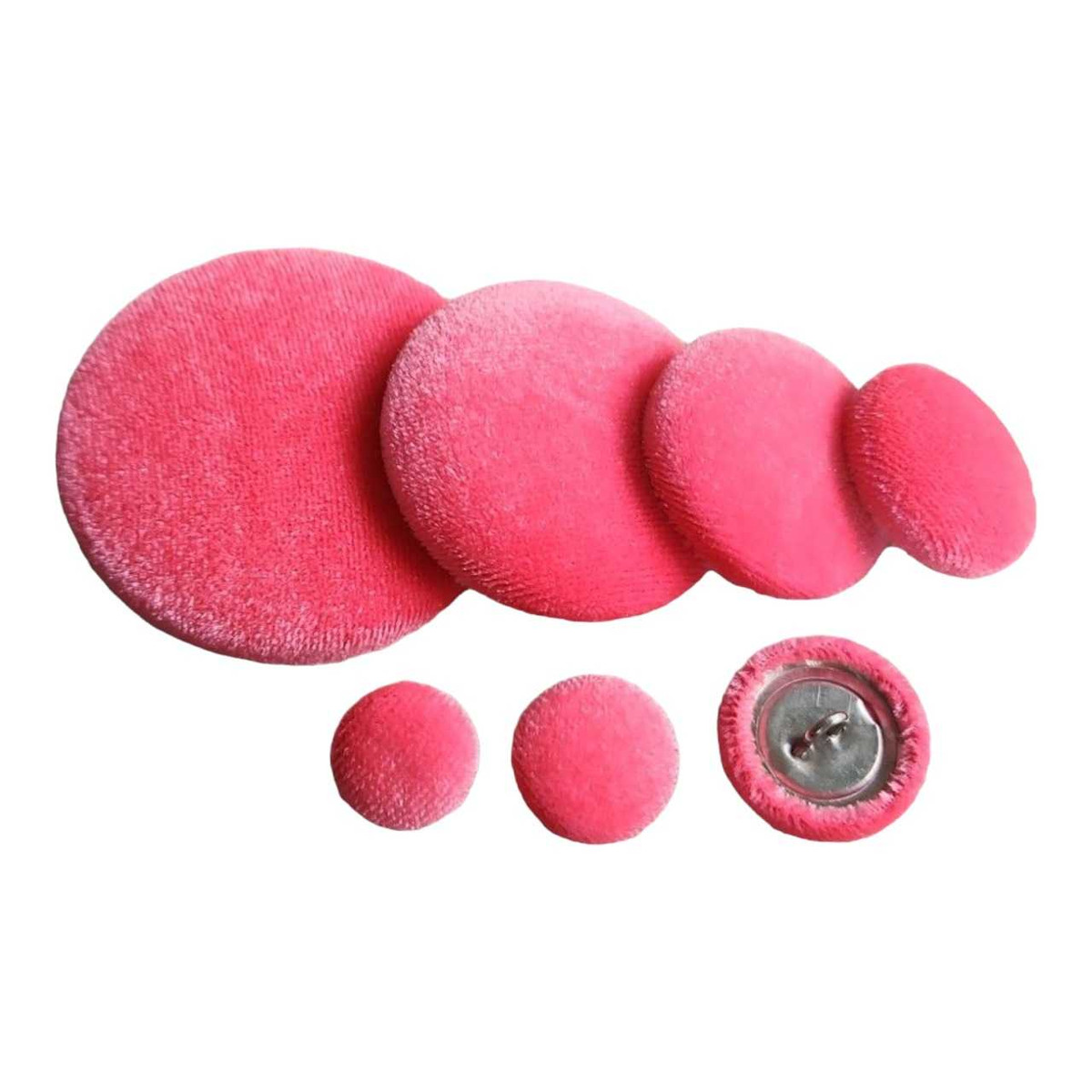 Hot Pink Velvet Button