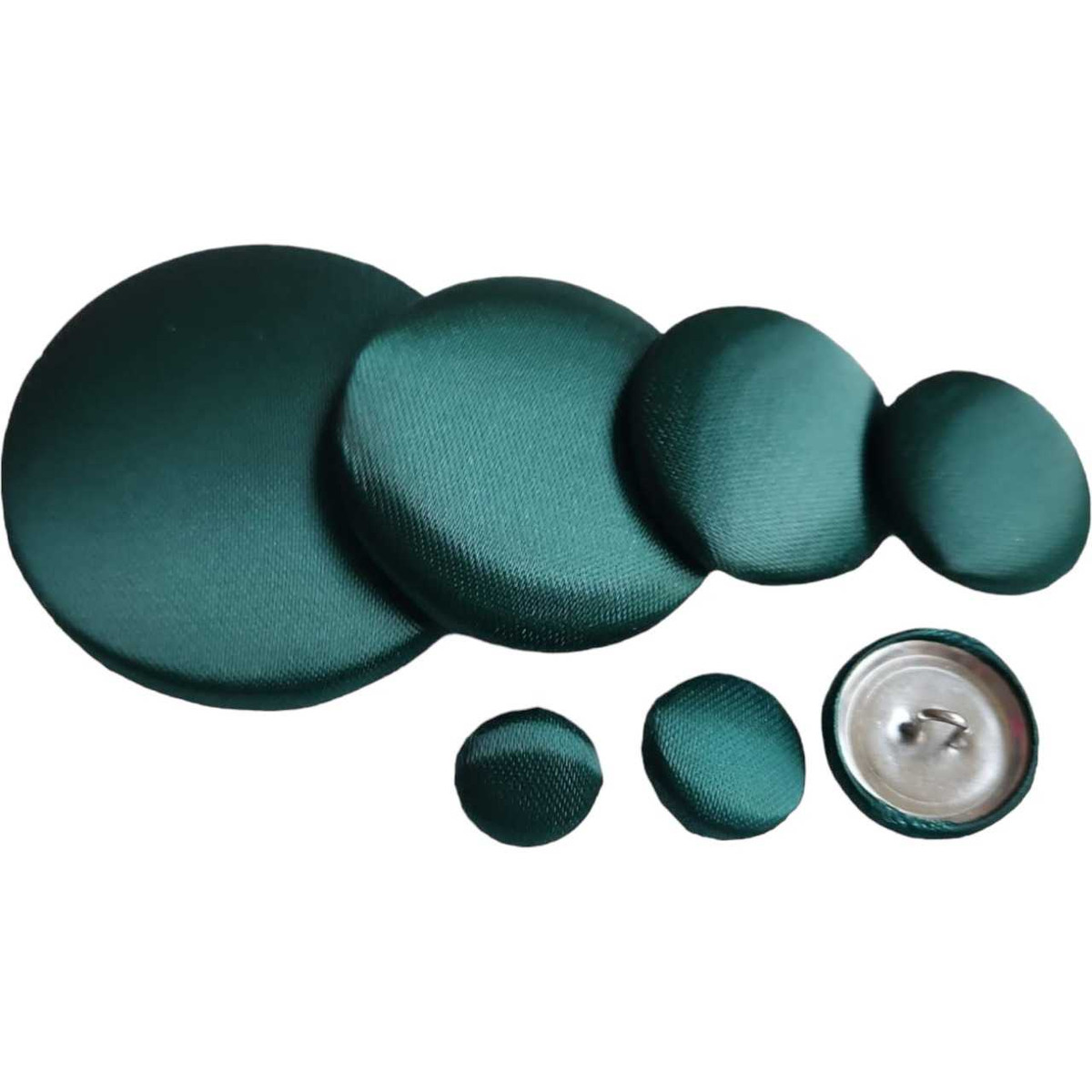 Hunter Green Silk Satin Button | Silk Satin Buttons