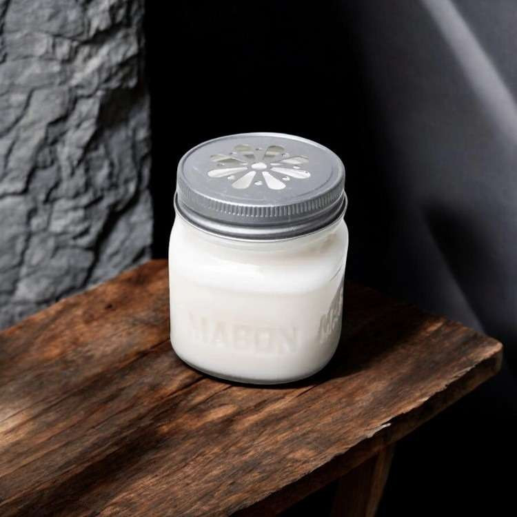 8 oz Square Mason Glass Jars with Measurement 1/3 cup, 2/3 cup