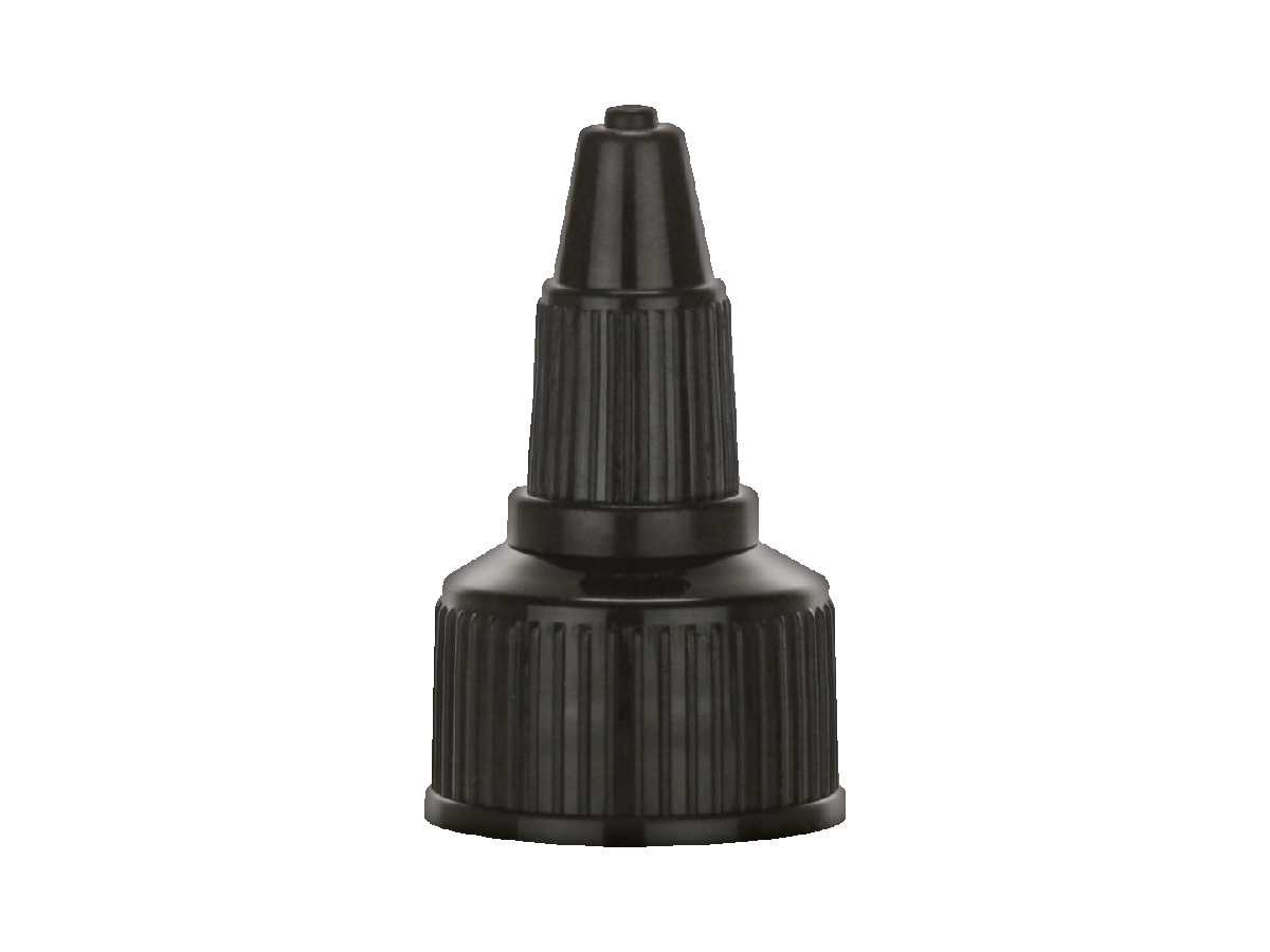 20/410 Black Twist Open/Close Dispensing Cap with PE Foam Gasket