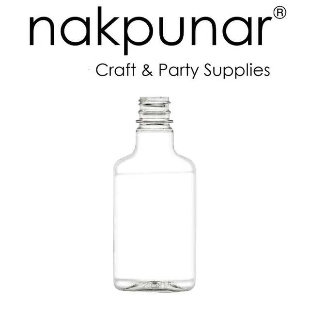 200 ml PET Clear Plastic Flask Bottle