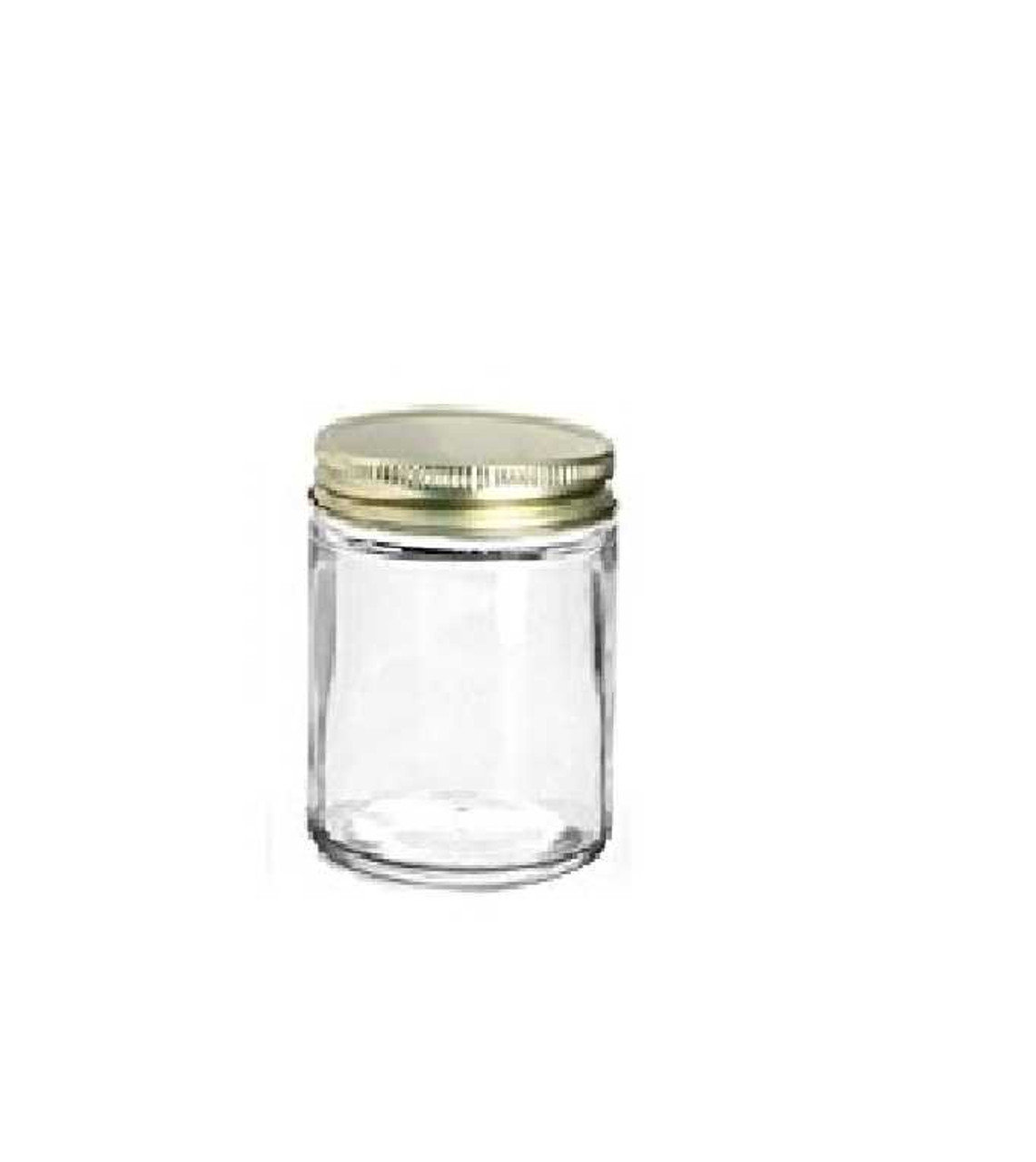 6 oz Glass Jars With Regular Lids,Mini Wide Mouth Mason Jars,Storage Jars  Clear Small Canning Jars With Gold Lids,Canning Jars For