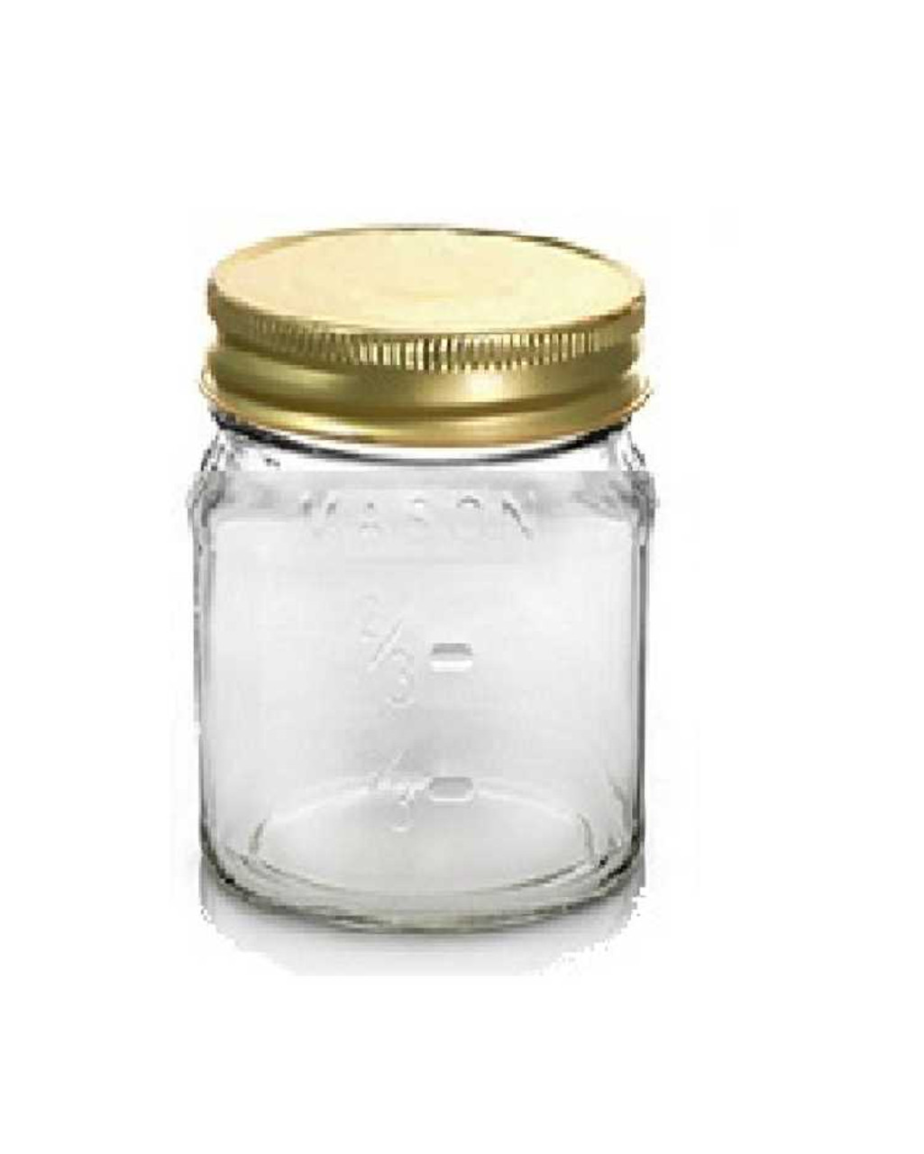 8 oz Glass Candle Jar with Flat Glass Lid