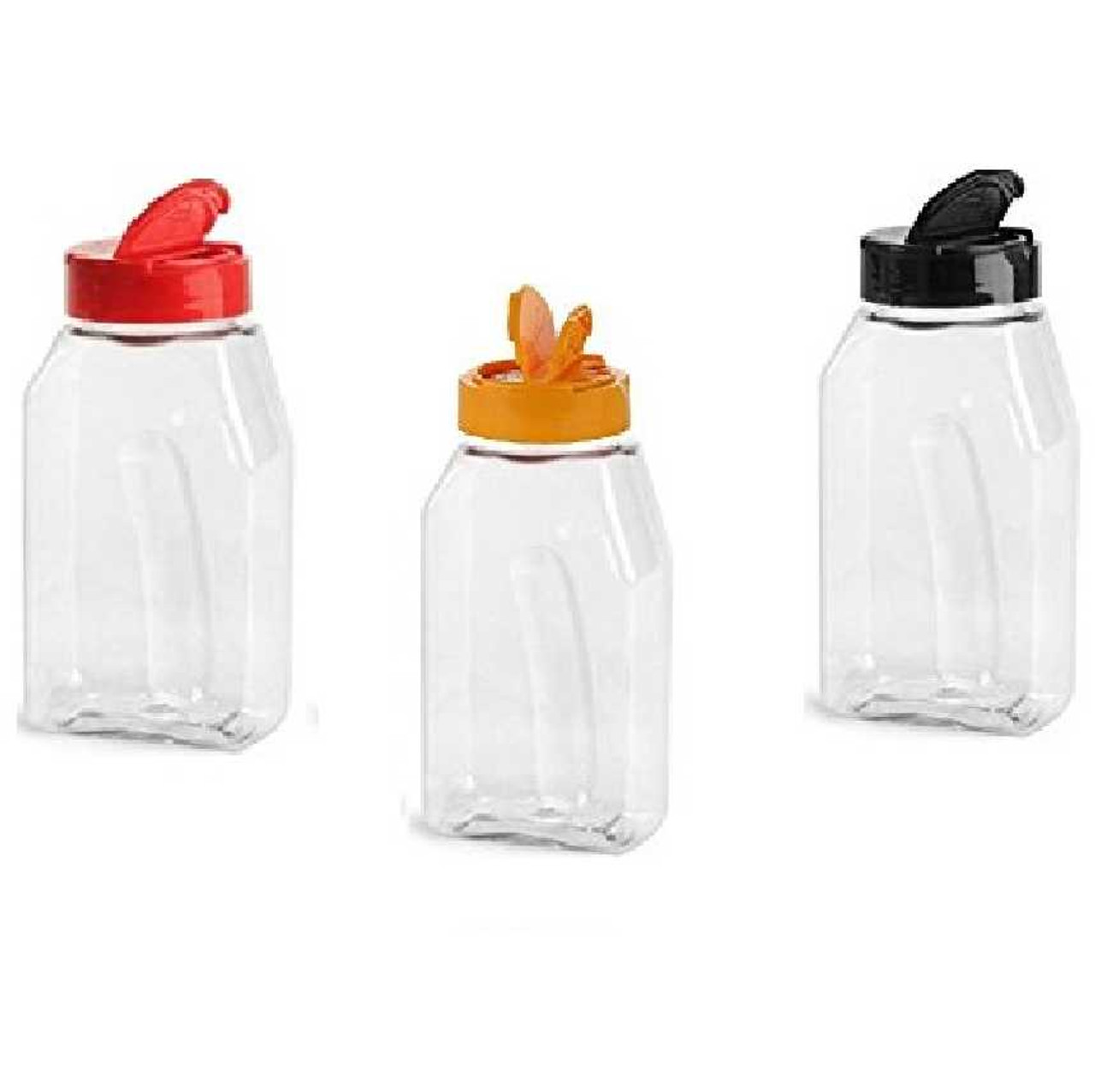 16 oz Plastic Spice Jar with color choice of lid and Freshness