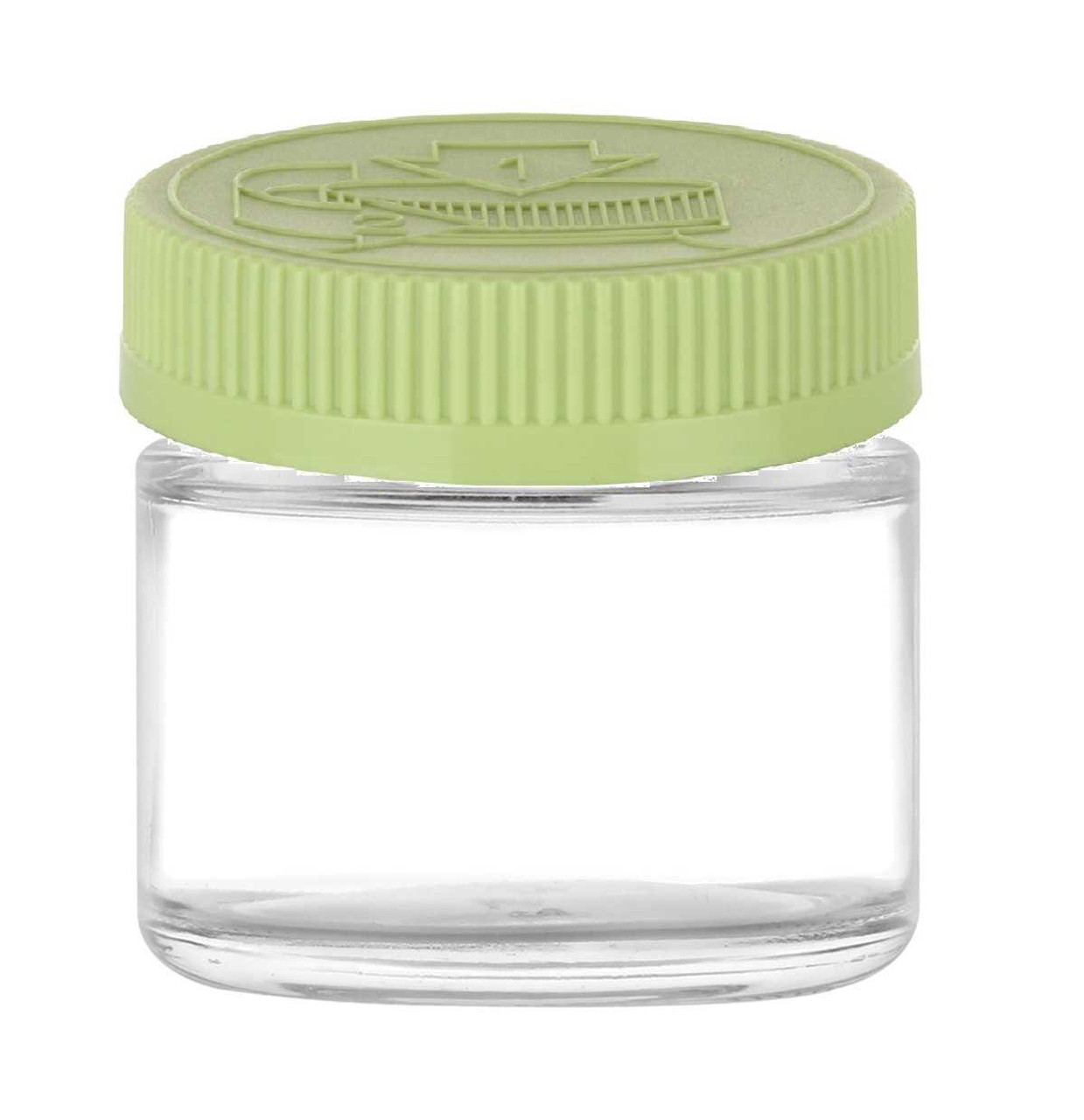 Clear Straight-Sided Glass Jars - 2 oz, Metal Cap