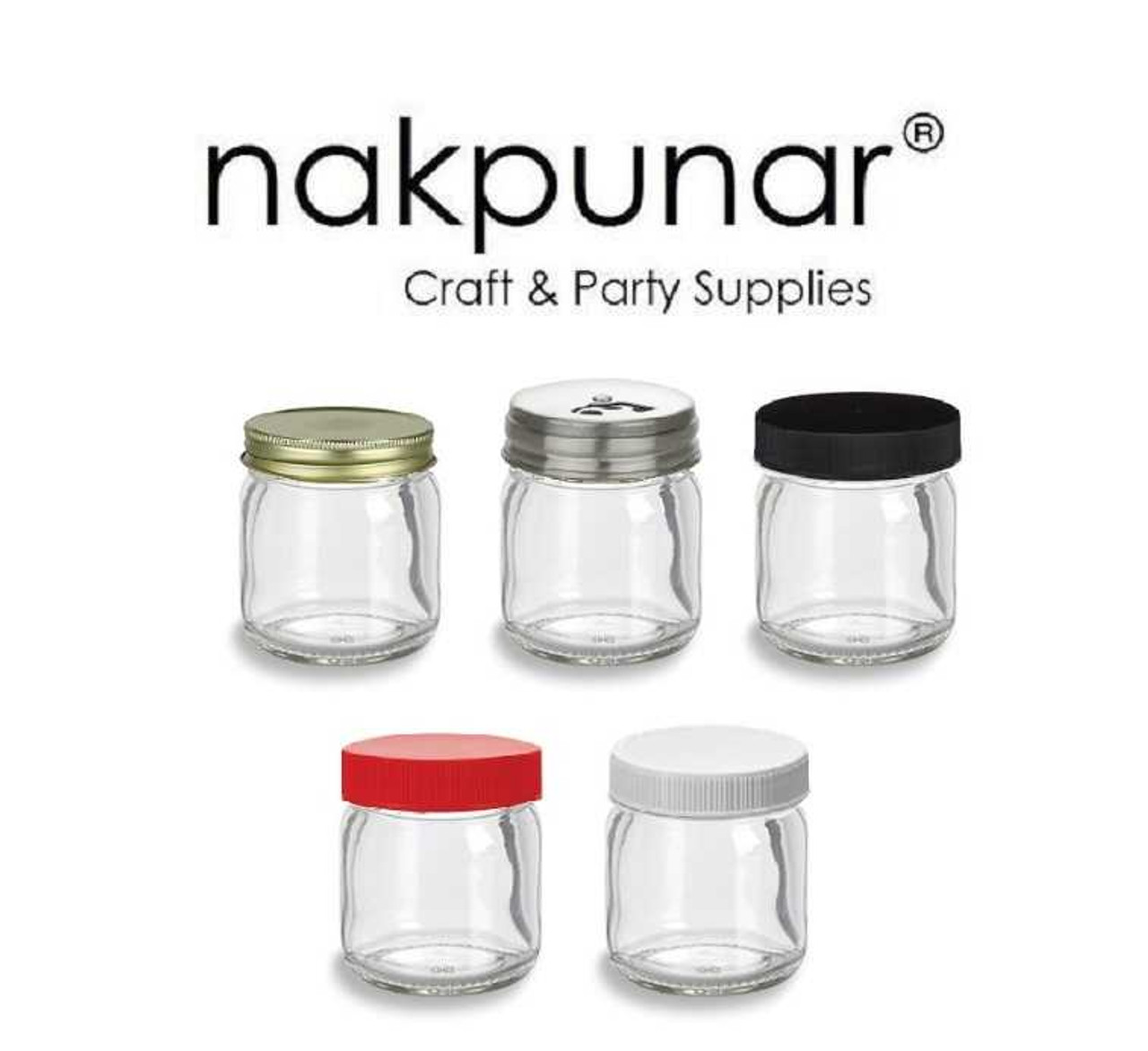 4OZ Glass Salt and Pepper Shakers Clear Mason Jar Mini Salt