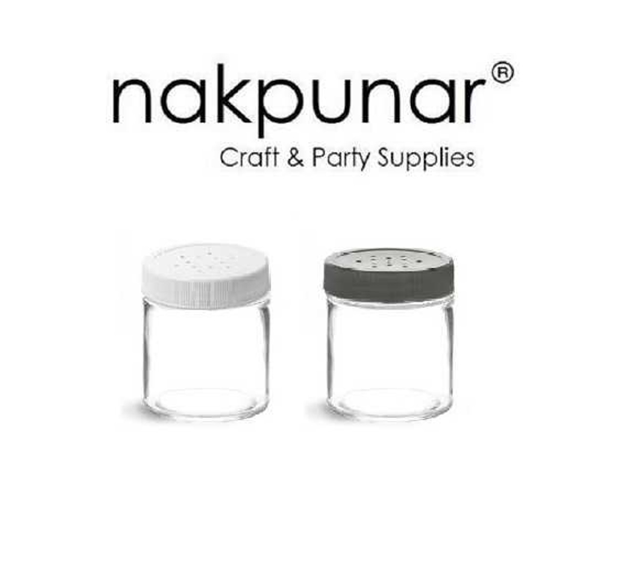 2 oz Straight Sided Glass Jar with Shaker Spice Caps Jars