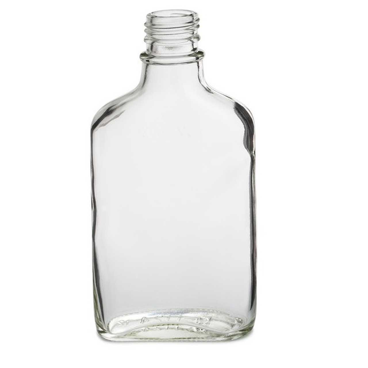 6 Pcs 200 Ml Boston Glass Liquor Bottles With Silver Aluminium Cap