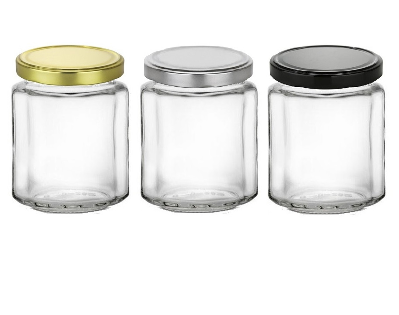 GLASS JAR WIDE MOUTH 6 OUNCE BRUNI GLASS PKG (6)