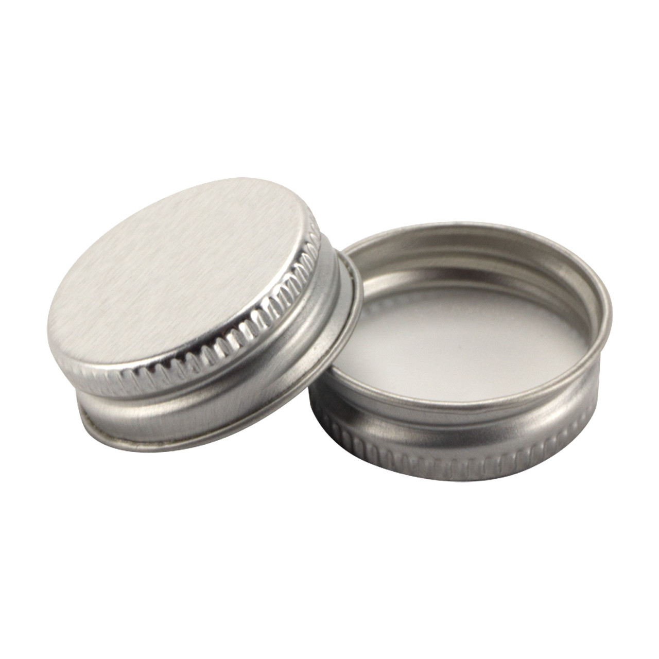 28-400 Silver Brushed Aluminum Caps with foam liner