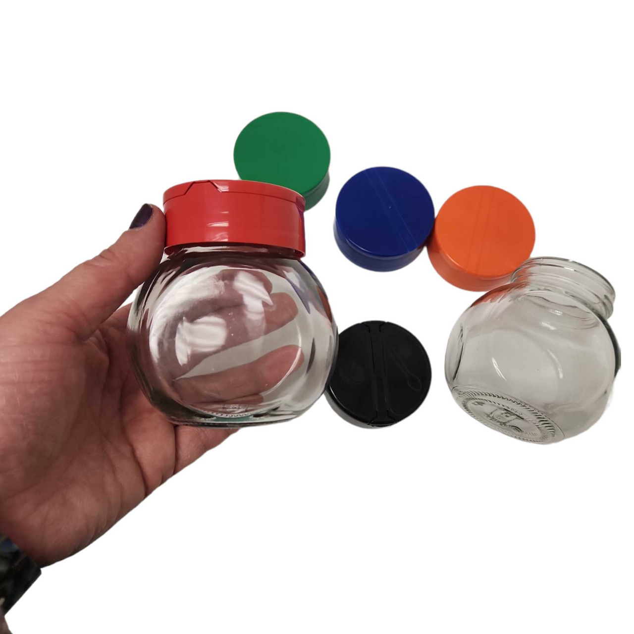 Colorful Cap Spice Jar Plastic Bottle Spice Shaker Container