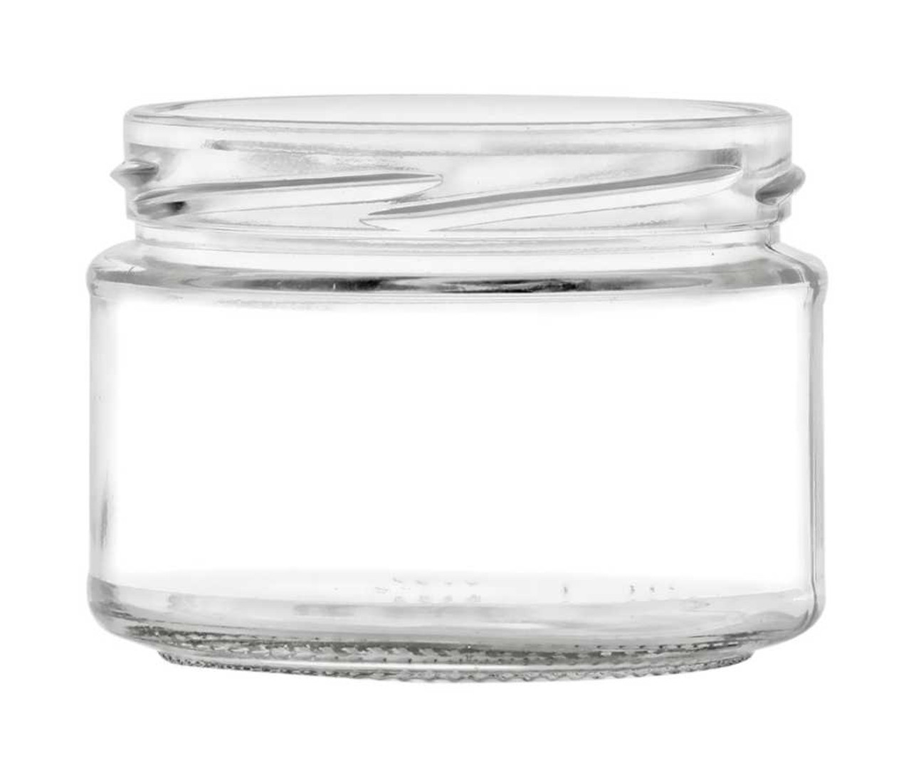 6 Ounce Clear Glass Jars with Straight Sides 50/400 Thread