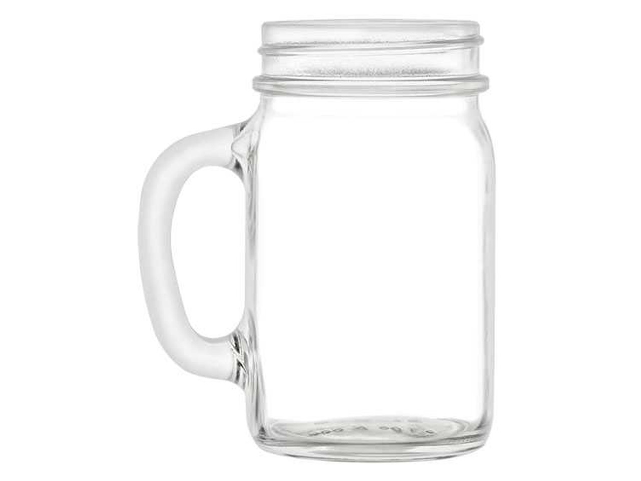 Tosnail 6 Pack 16 oz Glass Mason Jar Mugs with Handle, 12 Tin Lids and 6  Plastic Straws, Old Fashion…See more Tosnail 6 Pack 16 oz Glass Mason Jar