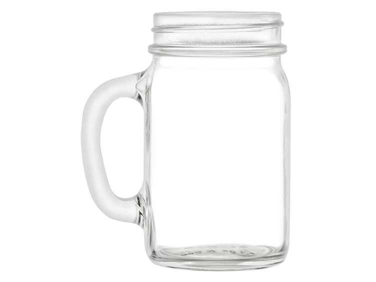 16 fl oz Glass Mason Jar with Handle and lid - Drinking Mug Jar