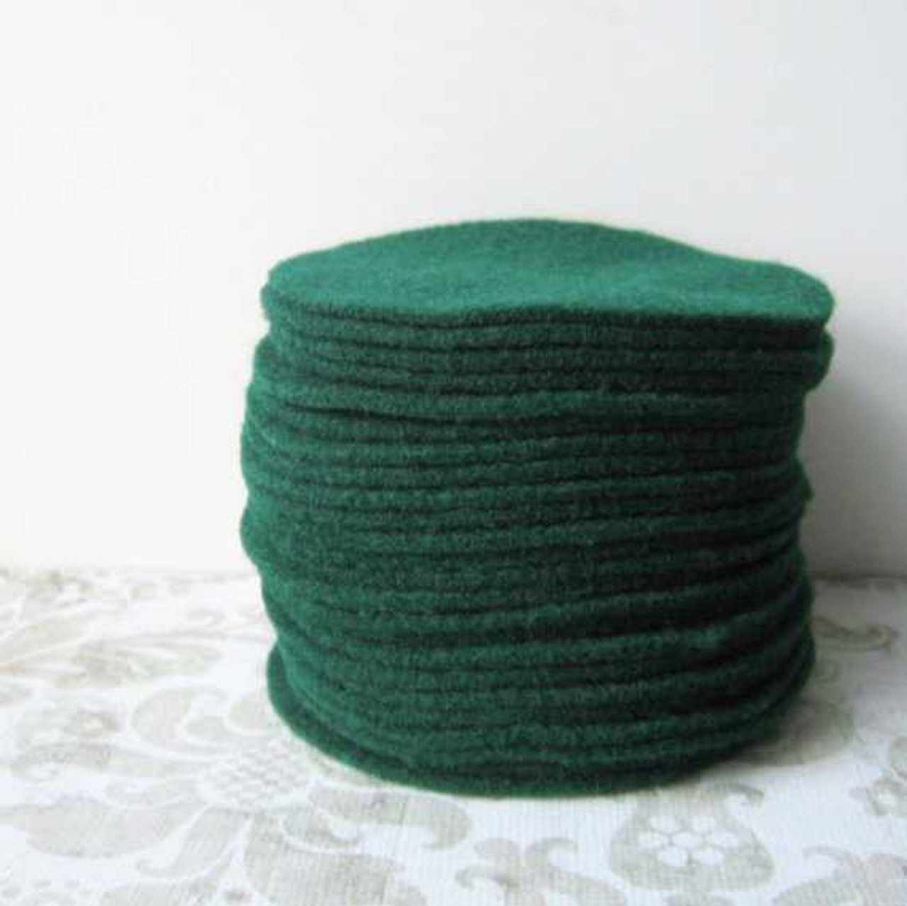 Hunter Green Felt Circles