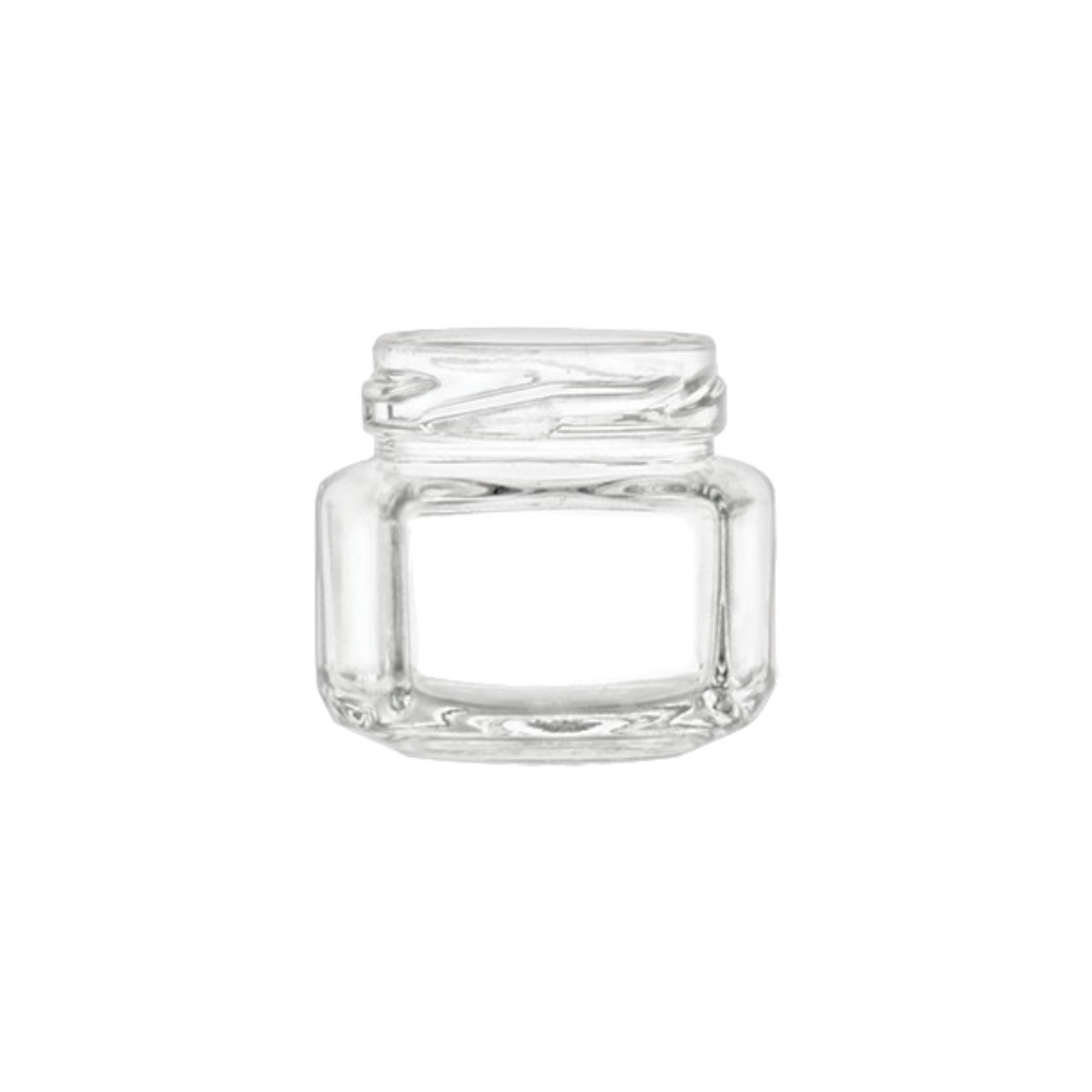 1.5 oz Clear Hexagon Jars,Small Glass Jars With Lids(black),Mason