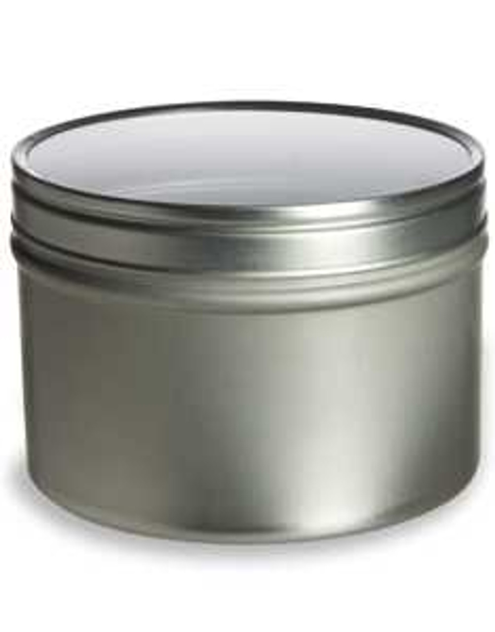 4 oz Round Tin Container with Clear Top Slip on Lid
