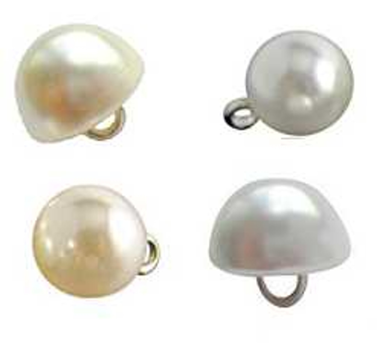 Pearl Bridal Buttons with Metal Shanks