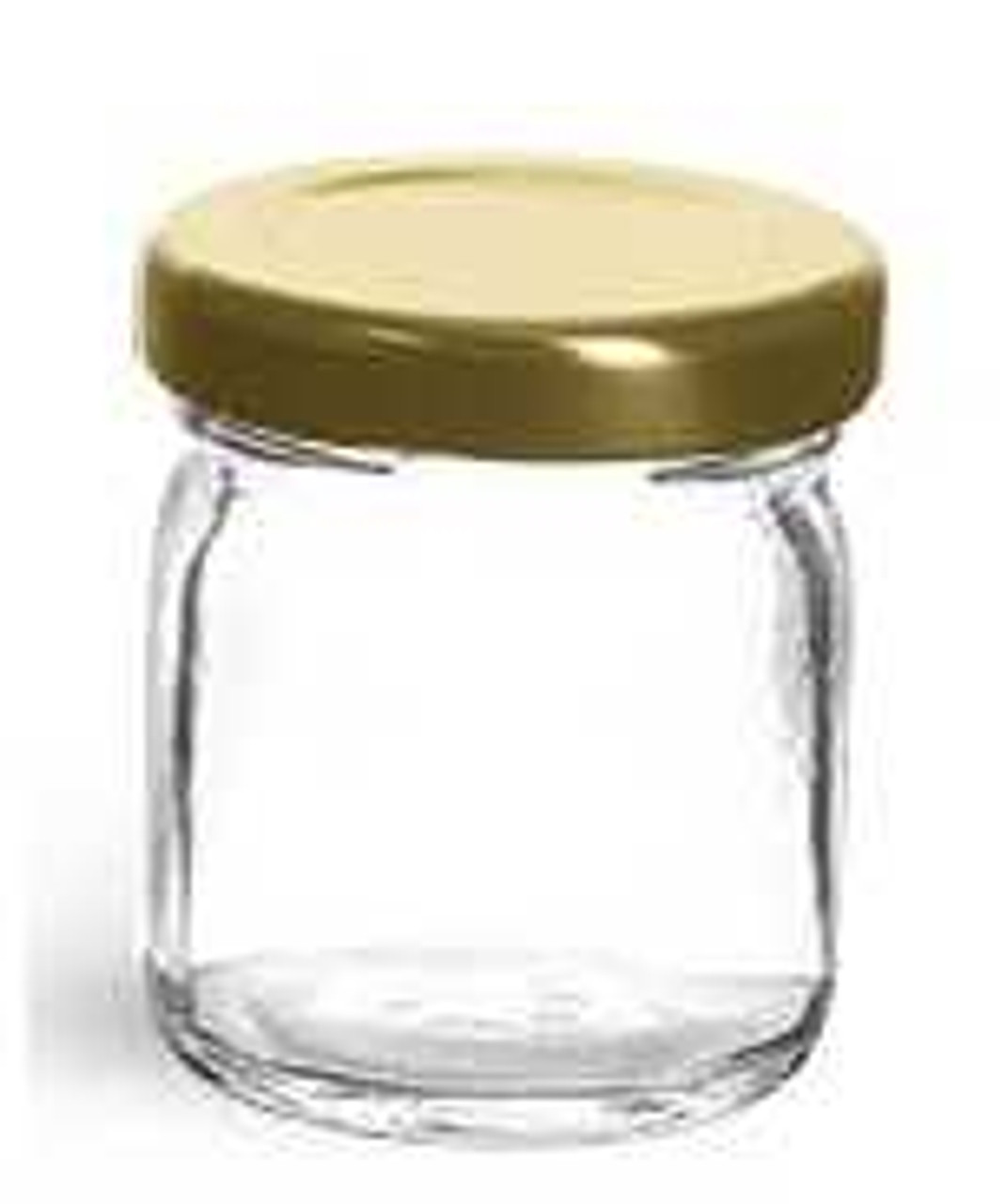 Mini Mason Jar Glass Container with Air Tight Lid 4 Oz (Blue)