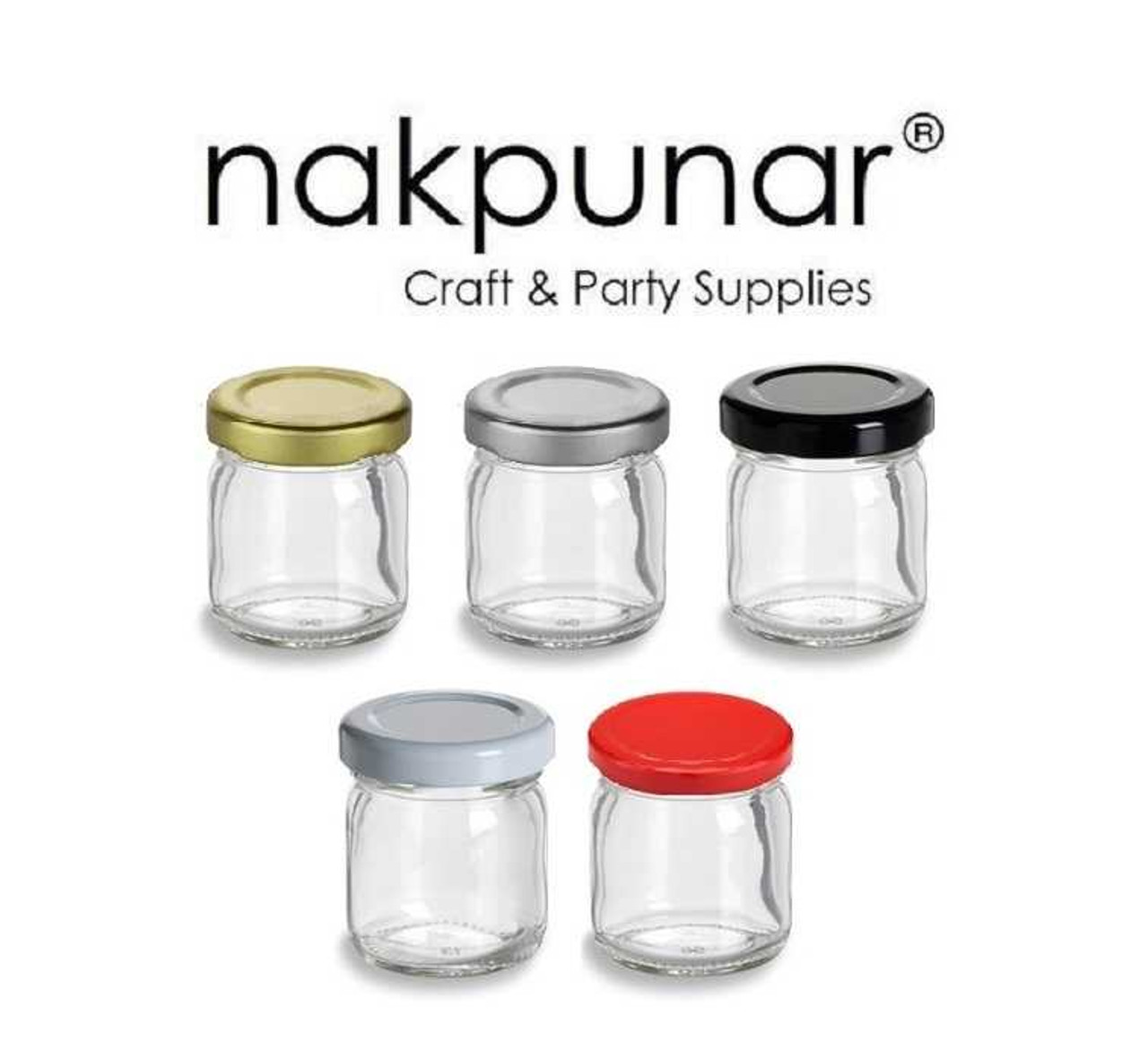 Mini Mason Jars Round 4 oz - Small Canning Glass Jars with Lids
