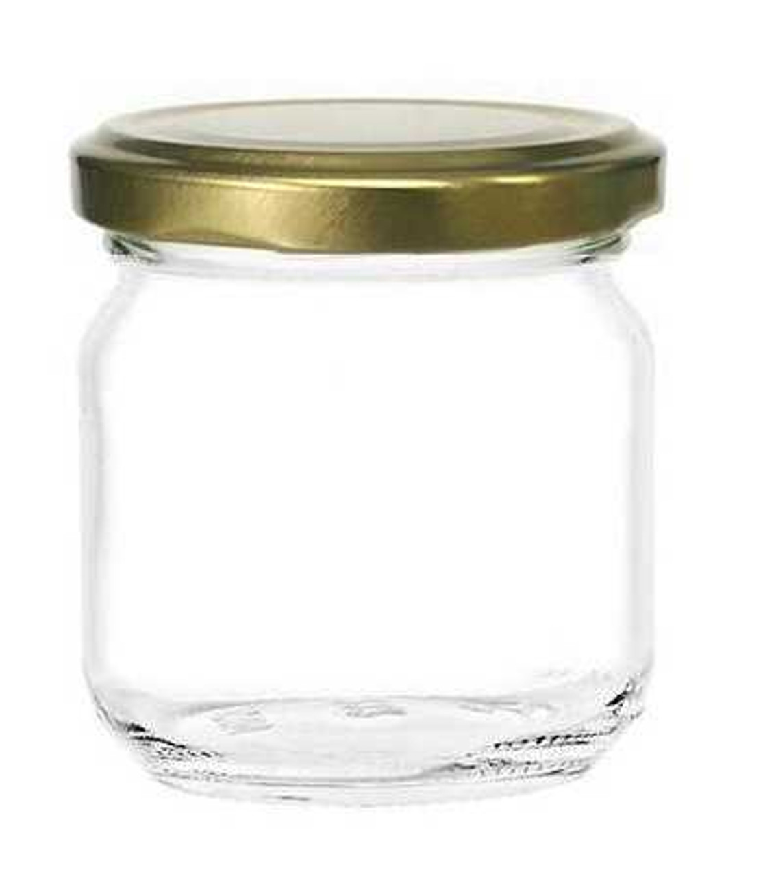 12 Square Clear Glass Bottles Containers Jars 4oz with Gold Metal Lids and  Shaker Tops Empty