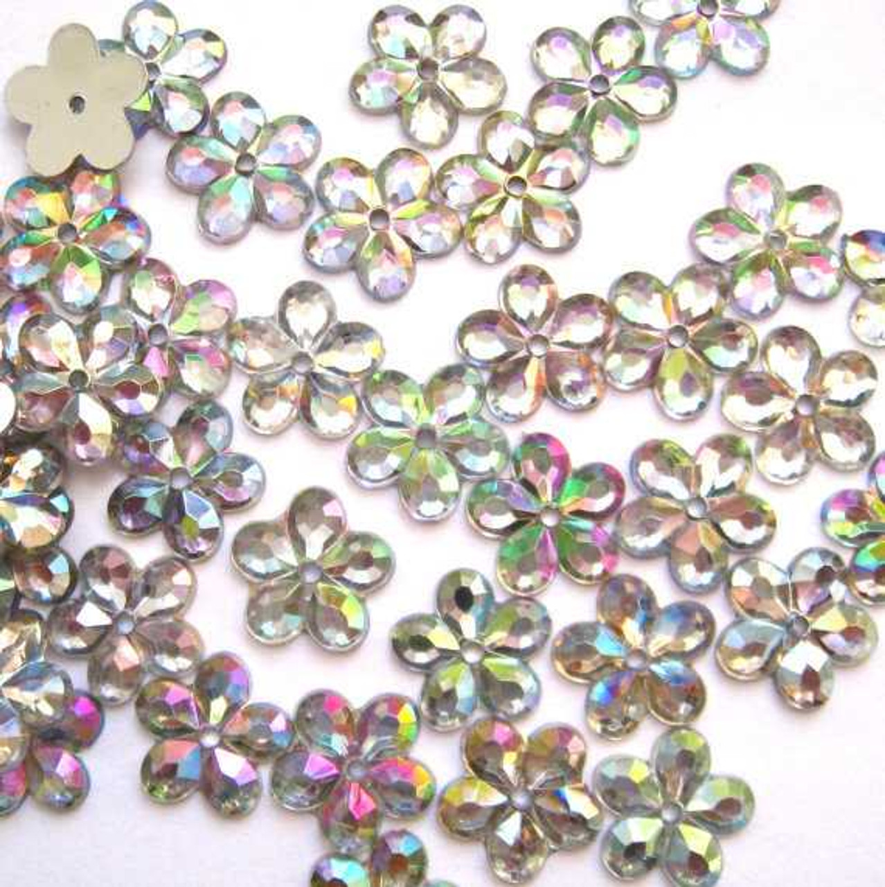 Tiny Iridescent Rhinestones Mix, Rhinestones, Crystals