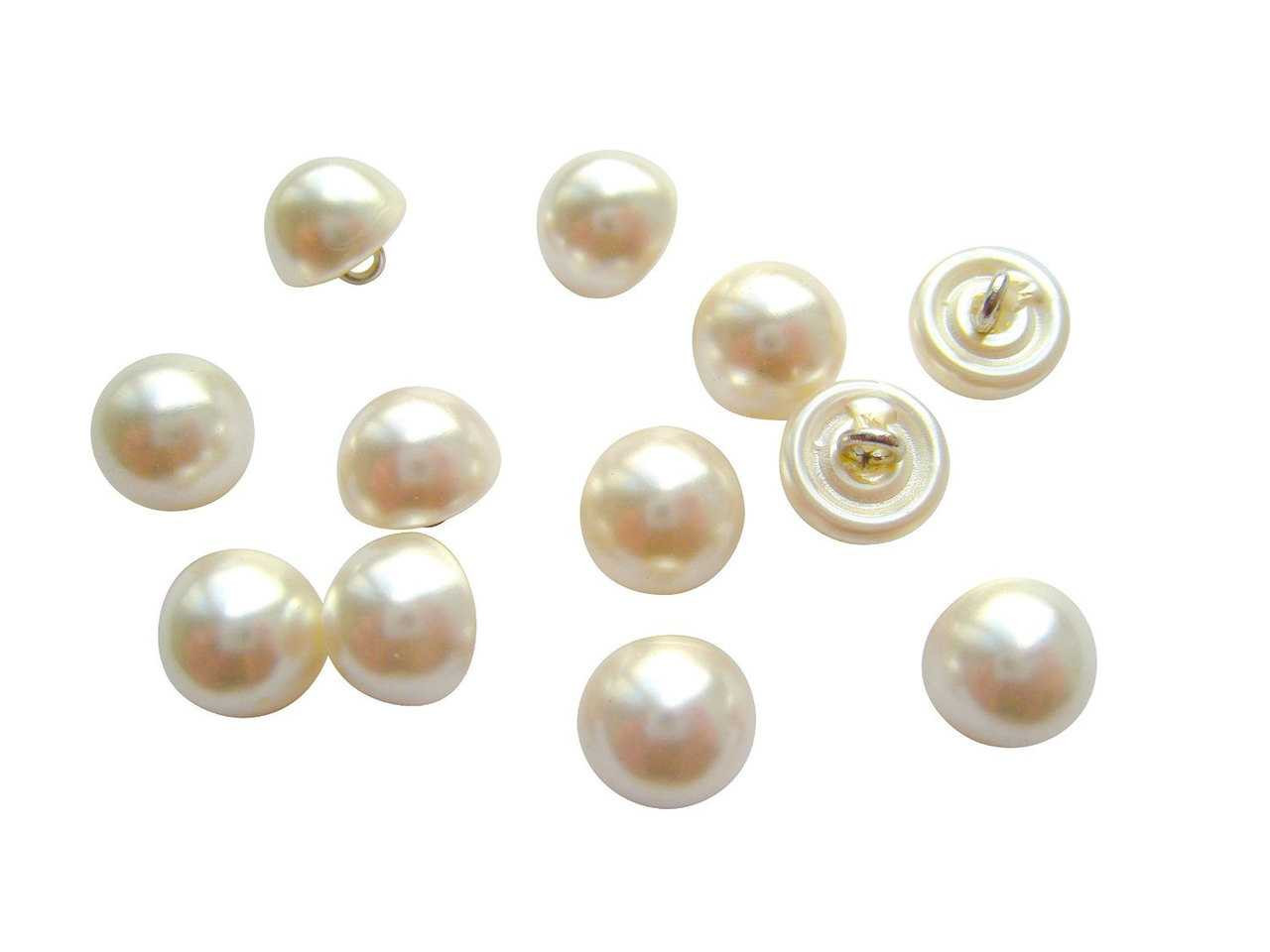 Nakpunar Pearl Bridal Buttons (1/2 Half Dome, IVORY)