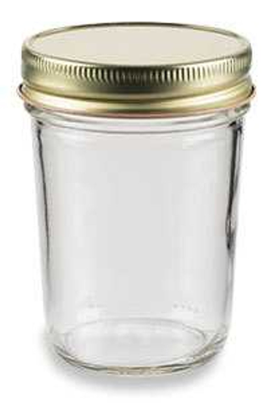 8 oz Mason Glass Jar with Lids - Choose from Flat, Safety Button, Straw  Hole, Daisy Cut, Spice Caps