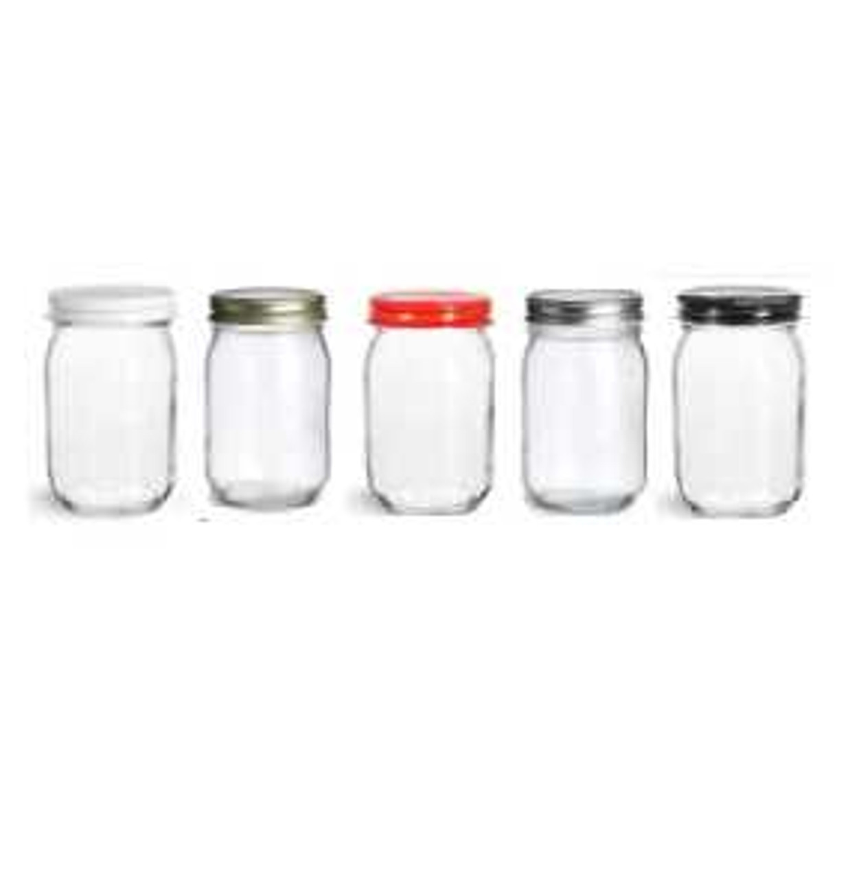 North Mountain Supply - NMS J40014 - No Lids Glass Pint Mug Handle Mason  Drinking Jars - Case of 12