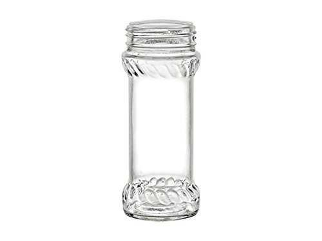 AllSpice 3 Ounce Glass Spice Jars with Black Plastic Lids and 3 Styles of  Shaker Tops- 6 Pack 