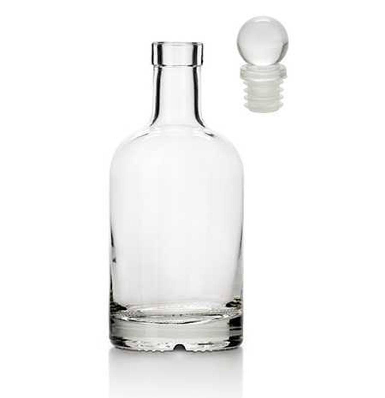 375 ml, 12 oz Nordic Liquor Bottle with Glass Stoppers