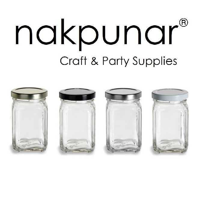 6 Oz Victorian Square Glass Jar 190 ml Victorian Jar