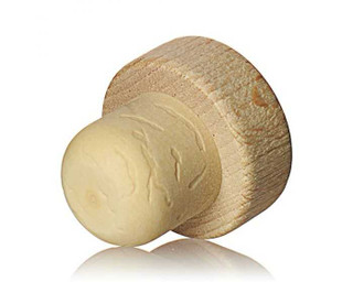 21.5 mm Natural Wood Grain looking Bar Top Cork - Synthetic T-Bar Bottle Stopper | Corks & Stoppers