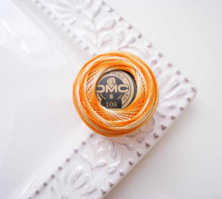 DMC Size 8 Perle Cotton Thread | 108 Variegated Deep Orange | Size 8