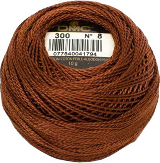 DMC Size 8 Perle Cotton Thread | 300 Very Dark Mahogany | Size 8