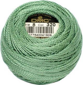 DMC Size 8 Perle Cotton Thread | 320 Md Pistachio Green | Size 8