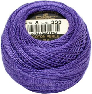 DMC Size 8 Perle Cotton Thread | 333 V DK Blue Violet | Size 8