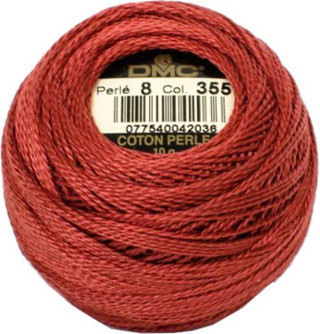 DMC Size 8 Perle Cotton Thread | 355 Dk Terra Cotta | Size 8