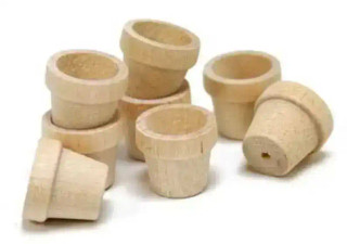 25 Mini Unfinished Wood Flower Pots 5/8" High | Crafts Supplies, Sewing Notions
