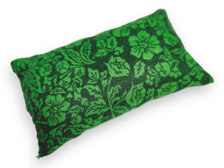 Emery Sand filled Pin Cushion - Victorian Emeral Wallpaper | Cotton Emery Pincushions