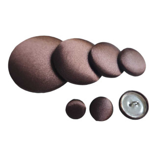 Dark Brown Satin Button | Silk Satin Buttons