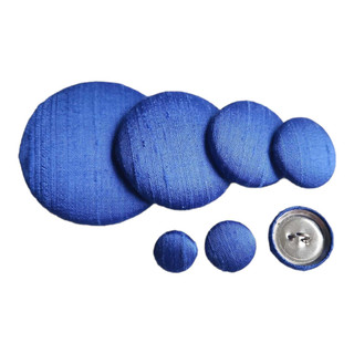 Royal Blue Silk Dupioni Button | Silk Dupioni Buttons