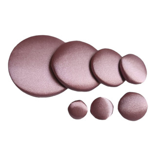 Mauve Pink Silk Satin Button